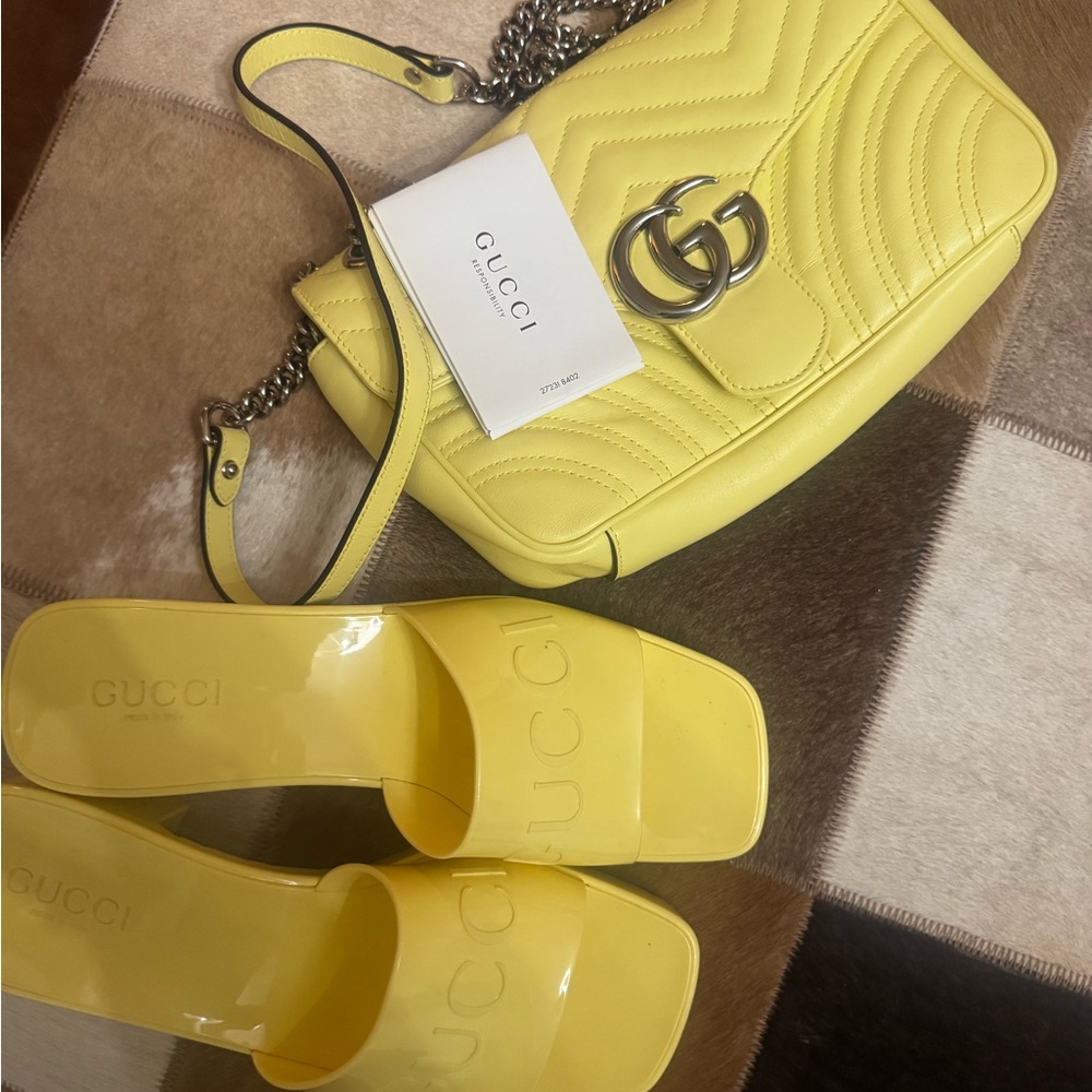 Gucci Yellow Women's Mules